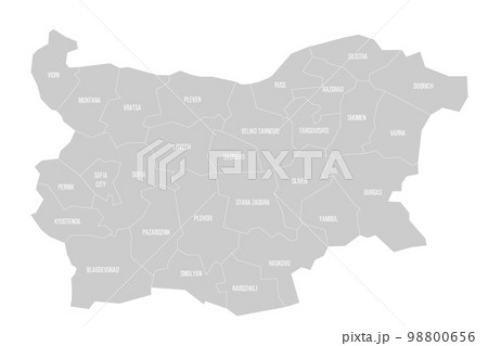 Bulgaria political map of administrative divisions 98800656