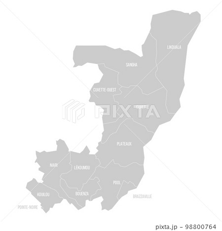 Republic of the Congo political map of administrative divisions Republic of the Congo political map of administrative divisions 98800764