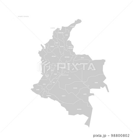 Colombia political map of administrative divisions 98800802