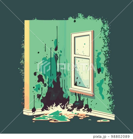 musty wall of contaminated room mold fungus musty wall of contaminated room mold fungus 98802089