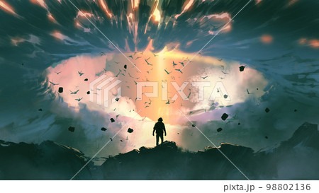 breaking through the dark clouds 98802136