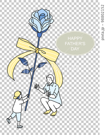 Father's Day Boy giving a rose to his father Father's Day Boy giving a rose to his father 98802152