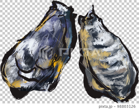 Oyster illustration set watercolor style 98803126