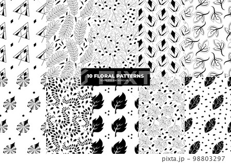 Abstract Botanical Background Set 98803297