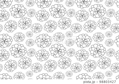 Outline Flower Background 98803427