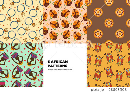 African Motif Pattern Set African Motif Pattern Set 98803508