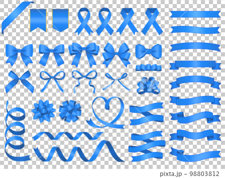 Ribbon treatment set_blue 98803812