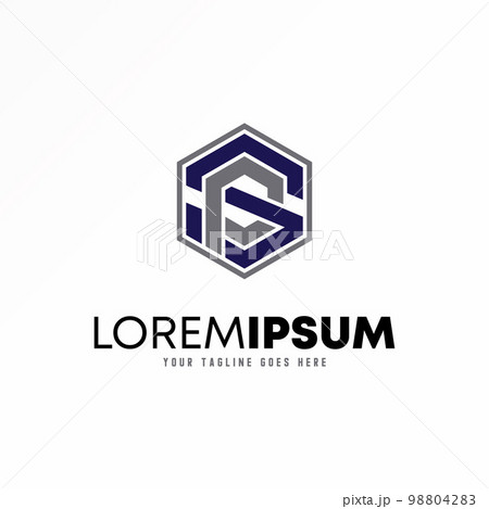 Letter or word PS or SP font in hexagon image graphic icon logo design abstract concept vector stock. Can be used as a symbol related to initial or monogram 98804283
