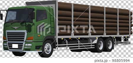 不會讓您想像特定製造商的原始大型卡車木材車,剪切圖插圖 不會讓您想像特定製造商的原始大型卡車木材車,剪切圖插圖 98805994