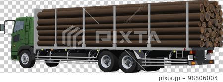 不會讓您想像特定製造商的原始大型卡車木材車，剪切圖插圖 98806003