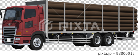 不會讓您想像特定製造商的原始大型卡車木材車，剪切圖插圖 98806015