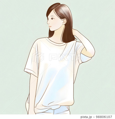 健康的な女性のイラスト 水彩画「AI生成画像」 健康的な女性のイラスト 水彩画「AI生成画像」 98806107
