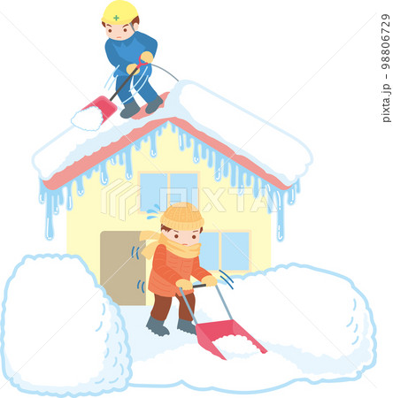 雪かき_雪下ろ 98806729