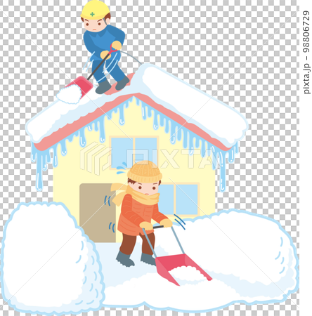 雪かき_雪下ろ 98806729