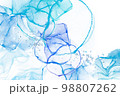 アルコールインク　青系　背景素材 98807262