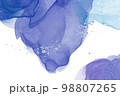 アルコールインク　青系　背景素材 98807265