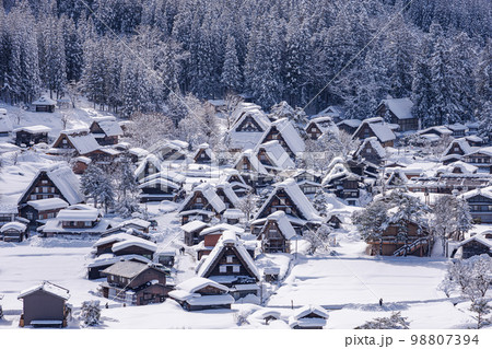 雪の白川郷 雪の白川郷 98807394