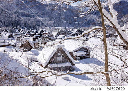 雪の白川郷 98807690