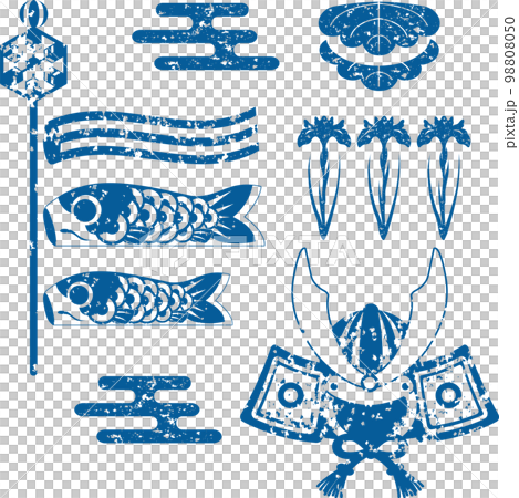 May Boy's Festival Children's Day Print Stamp Japanese Style Illustration Material Set 98808050