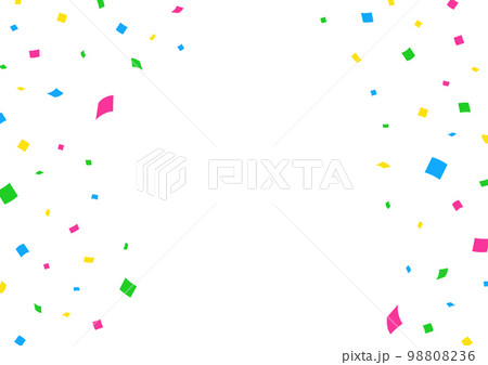 紙吹雪が舞っている背景素材　白背景　透過 98808236