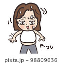 ぽっこりお腹　ダイエット　女性　 98809636