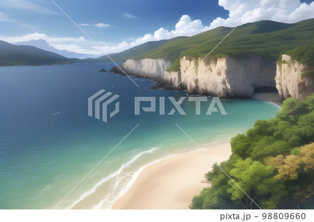無人の夏の海岸 無人の夏の海岸 98809660