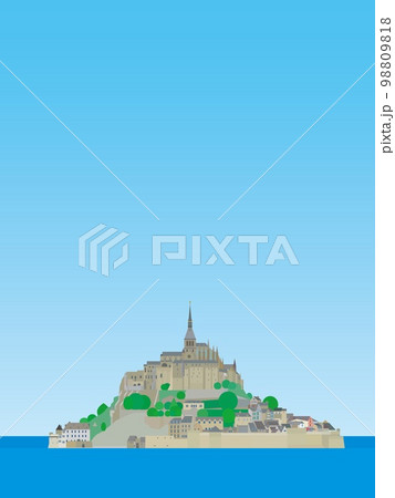 モンサンミシェル　mont　saint　michel　ノルマンディー　normandy　フランス 98809818