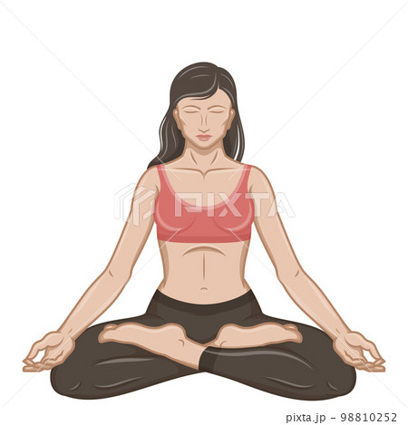 Vector design of woman doing yoga 98810252