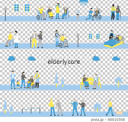 Life after retirement seamless background Life after retirement seamless background 98810308
