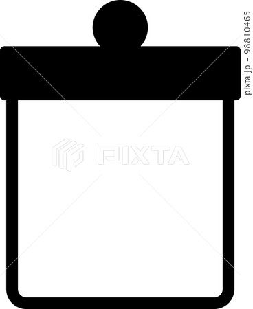 調味料入れのシンプルなモノクロイラスト 98810465