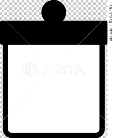 調味料入れのシンプルなモノクロイラスト 98810465