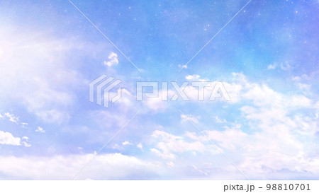 グラデーションの美しい空 手描き イラスト背景 98810701