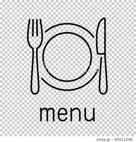 Menu icon with knife and fork 98811286