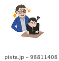 先生に怒られてふてくされる男子生徒 98811408