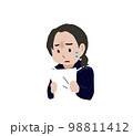 テストの結果でショックを受ける女子生徒 98811412