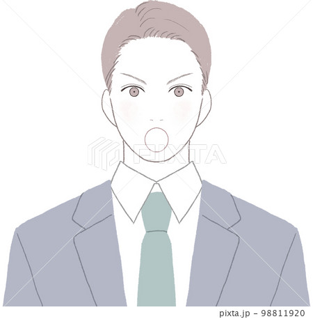 やる気に満ちたスーツを着た爽やかな若い男性 やる気に満ちたスーツを着た爽やかな若い男性 98811920