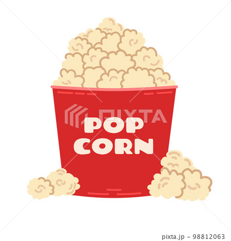 Popcorn bucket isolated on white background. Vector concepts for graphic and web design. Popcorn bucket isolated on white background. Vector concepts for graphic and web design. 98812063