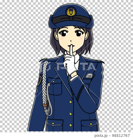 A female police officer in a pose (upper body) 98812767