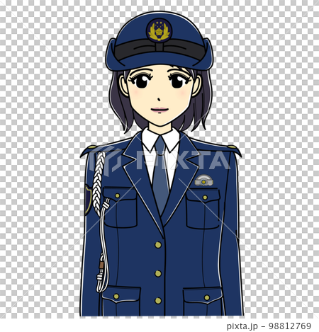 Smiling female police officer (upper body) 98812769