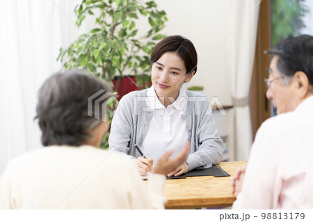 介護保険認定調査するケアマネージャー　介護支援専門員 98813179