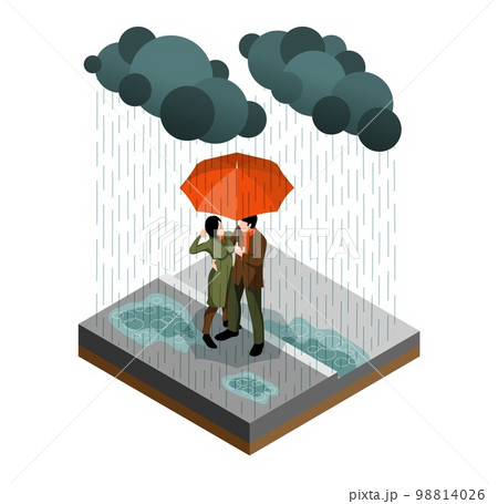 Isometric Storm Weather Concept 98814026