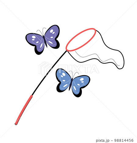 butterfly net flat isolated vector illustration butterfly net flat isolated vector illustration 98814456