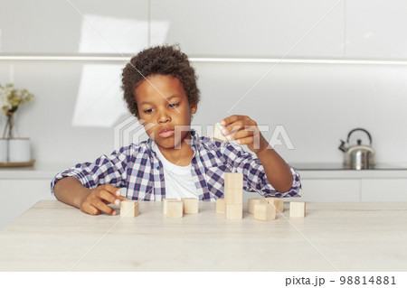 Playing kid. Child with toys 98814881