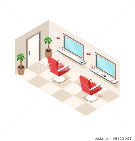 Isometric Hairdressing Studio Composition 98815031