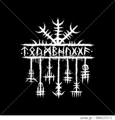 Runic viking Scandinavian runes signs Runic viking Scandinavian runes signs 98815571