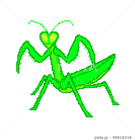 カマキリ_ドット絵 カマキリ_ドット絵 98816316