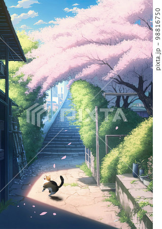 猫と桜と春の光 猫と桜と春の光 98816750