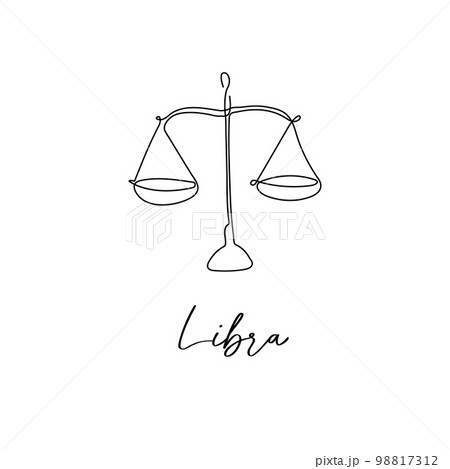 Astrology zodiac sign Libra horoscope symbol in 98817312