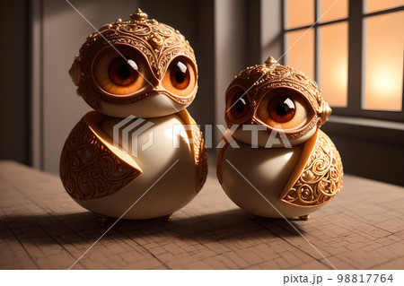 Two figures of charming oddity, AI generated Two figures of charming oddity, AI generated 98817764