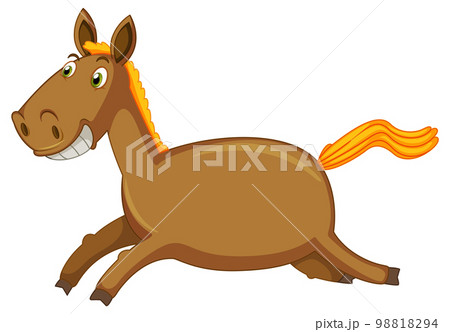 Running horse cartoon on white background Running horse cartoon on white background 98818294